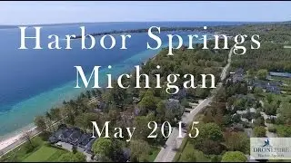 Harbor Springs Michigan in May - Aerial Video