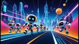 Five Little Robots on the Run | Fun Robot Song for Kids | Tech Adventure Rhyme
