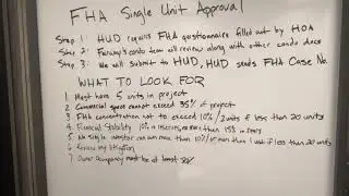 THE FHA SINGLE UNIT CONDO APPROVAL PROCESS
