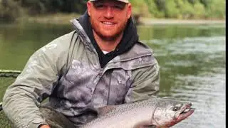 Catching salmon on South Fork Eel River on Kwikfish