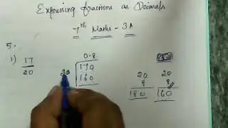 Expressing fractions as decimal for  7th
