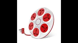 Goldmedal 360 Degree Power Strip (White) Pack Of 1, 6-outlet Sockets For Home & Office