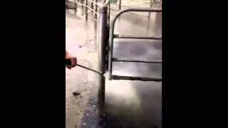 Kerrick Pressure Washer Blasts Muck Off Railing at Cow Shed
