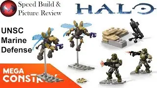 Halo - UNSC Marine Defense - Mega Construx Unboxing, Speed Build, and Picture Review