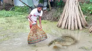 Live fish hunting with polo - Traditional polo fishing by village people