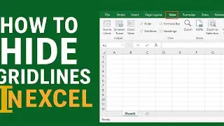 How to Remove Gridlines in Excel Sheet with one click