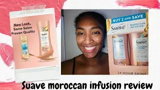 NEW!Suave Professionals Moroccan Oil Infusion Shine Shampoo&Conditioner REVIEW(PINK BOTTLES)+UPDATE