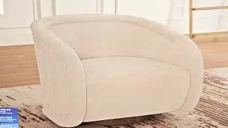 HENREDON FABRIC SWIVEL ACCENT CHAIR with WOOD BASE Shop with us at Costco!!!