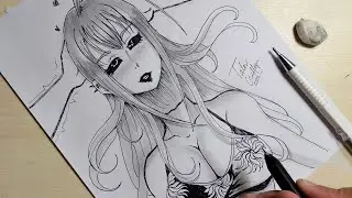 A head! 😳 Drawing LALA from MONSTER MUSUME MANGA - Tales Griffyn TRADITIONAL DRAWING 