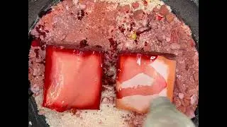 Red bricks of gym chalk
