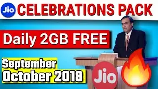 Jio Celebration Pack Offer | 16 gb Free Data in September & October 2018🔥😊
