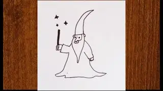 How To Draw A Wizard Step by step / Easy Drawing