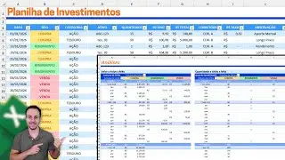 Como fazer Planilha de Investimentos no Excel Gr&aacute;tis Passo a Passo