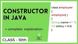 Everything about Constructor || Default and parametrized