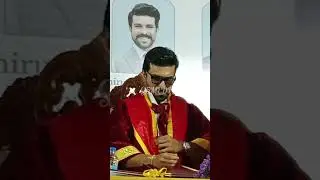 Global Star #RamCharan receives doctorate from Vels University, Chennai today !  #ramcharan