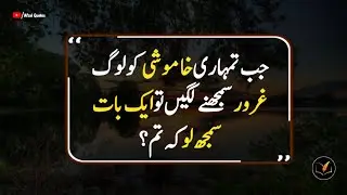 When Your Silence Is Mistaken for Arrogance | Urdu Golden Quotes | Afzal Quotes 