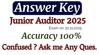Answer key of PSSSB Junior Auditor 2025 | Junior auditor answer key 2025 | Audit Inspector 2025