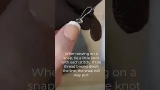 How to Sew on a Snap #shorts