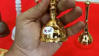 antique pis brass Bell | wooden,marbel and copper coating pure brass Bell #devotional #2025 #temple