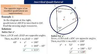 Inscribed Quadrilaterals Part I