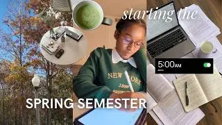 first week back at university, 5 AM productive days, balancing work, interning & relationships