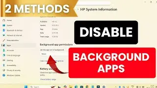 Disable Background Apps in Windows 11 Boost Performance Instantly