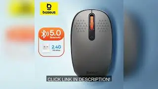 Baseus Mouse Bluetooth Wireless Computer 1600DPI Silent Mouse with 2.4GHz USB Nano Receiver for PC M