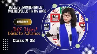bullets , numbering list multilevel list | MS Word Tutorial | MS Word in Urdu/Hindi
