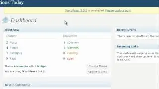 Wordpress Tutorial - Don't Forget to Upgrade to Wordpress 3.0.3