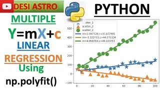 PYTHON MULTIPLE LINEAR REGRESSION| FIT LINE ON SCATTER PLOT|FIT|MACHINE LEARNING |DATA SCIENCE