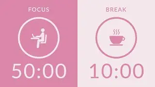 50/10 Pomodoro Timer with Pink Noise 🎧 3-Hour Study with Me for Deep Focus & ADHD ✨