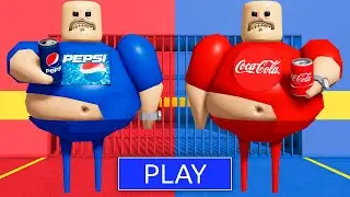 FANTA STRONG BARRY Vs SPRITE MUSCLE BARRY in BARRY'S PRISON RUN! Obby Walkthrough FULL GAME #Roblox