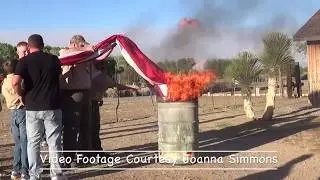 4-25-18 Boy Scouts retire flags by burning