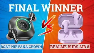 Boat Nirvana Crown vs Realme Buds Air 8⚡ Full Comparison ⚡Best for Music, Bass & Gaming 🔥