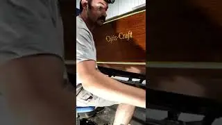 Varnishing the 1941 Chris Craft HONEY