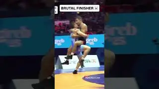 Abdelkarim Fergat with the HUGE slam for the tech fall😤#worldchampionships