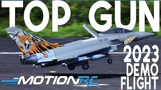 Freewing 90mm Eurofighter with Tail Flame Noon-Time Demo Flight at Top Gun 2023 | Motion RC