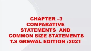 COMMON SIZE STATEMENT |TS GREWAL|