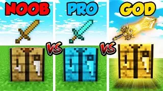 Minecraft NOOB vs. PRO vs. GOD: CRAFTING TABLE in Minecraft! (Animation)