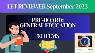 GENERAL EDUCATION PRE BAORD LET  REVIEW DRIL SEPTEMBER 2023