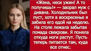Муж орал «Ужин давай!», даже не взглянув на пустой холодильник.