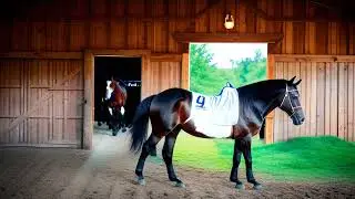 Graceful Departure: Horse Leading Out of Stable |No Copyright Sound Effect & Free to Use for Editing