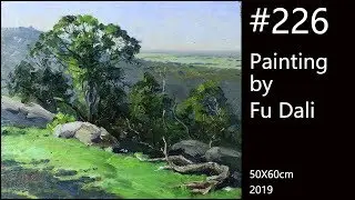 #226 Plein air Oil Painting by Fu Dali