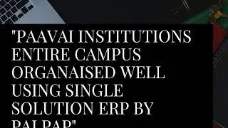 PALPAP ERP @ Paavai Institutions