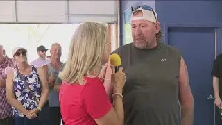 Emotional moment at the KARE 11 Barn for one fairgoer