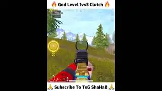 God Level 1vs3 Clutch ❤️&zwj;🔥 #shorts #youtubeshorts #pubgmobile