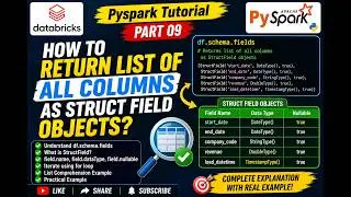 50. df.schema.fields | How to return list of all columns as StructField? | #pyspark PART 50