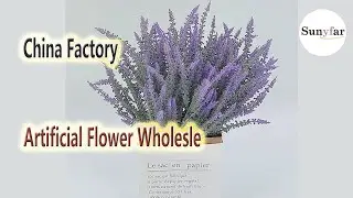 wholesale 35cm artificial lavender flower, China faux flower factory, artificial plant for pot use