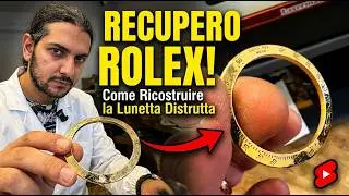 Lorenzo Ruzza shows how to recover and reconstruct the bezel of a destroyed Rolex.