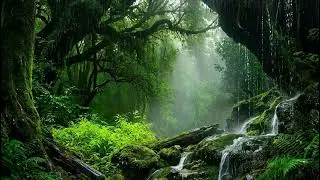 Heavy Rain In A Green Wonderland With Piano Ambience For Peaceful Sleep And Relaxation